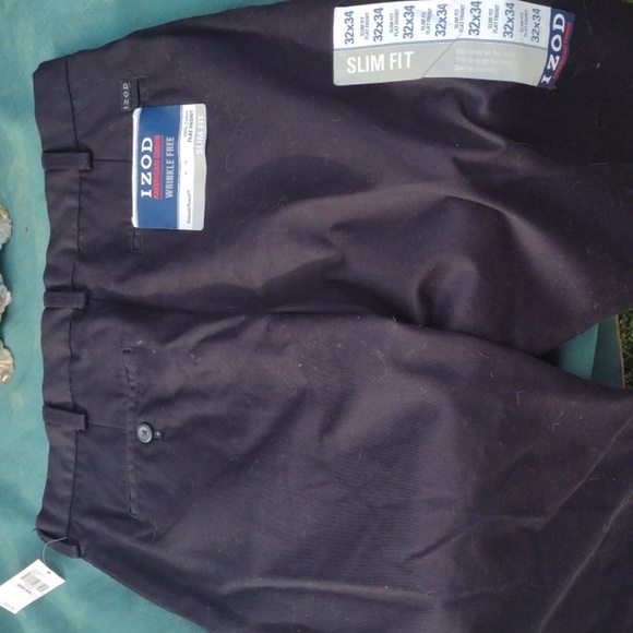 Izod Men's Black Pants NWT (32x34) - Picture 3 of 4